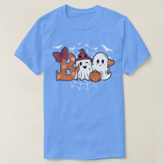 Grappige Boo Halloween Pompoen Geest Kostuum T-shirt (Design voorkant)