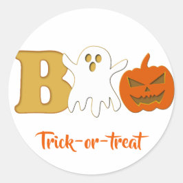 Grappige Boo Halloween Sticker
