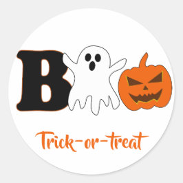 Grappige Boo Halloween Sticker