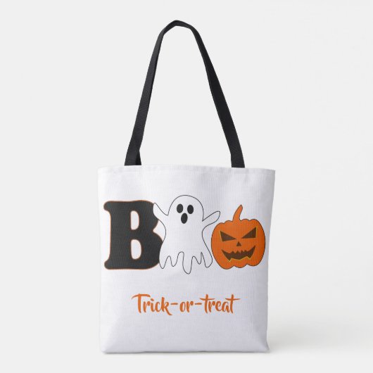 Grappige Boo Halloween-tas Tote Bag (Achterkant)