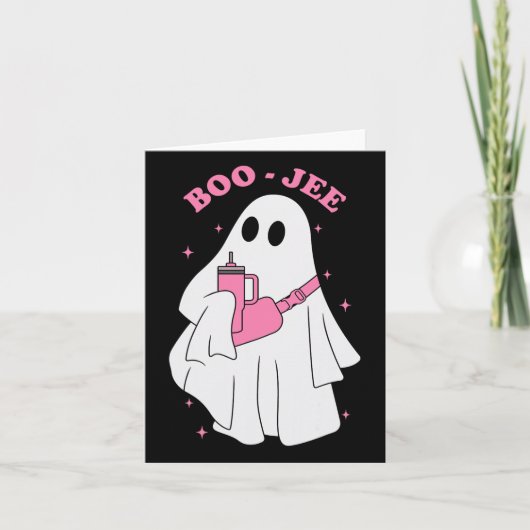 Grappige Boo-jee Ghost Halloween Boo Jee Ghost Spo Kaart (Voorkant)