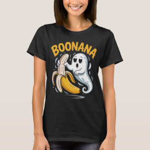 Grappige Boo Nana Geest Banaan Halloween Humor T-shirt