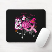 Grappige Boo Pompoen Witch Roze Lint Borstkanker Muismat (Met muis)