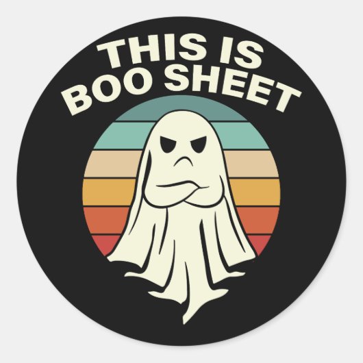 Grappige "Boo Sheet" Ghost Sticker (Voorkant)