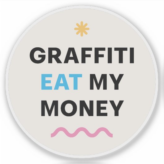 Grappige boodschap. sticker (Voorkant)