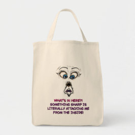 Grappige boodschappentas illustratie tote bag