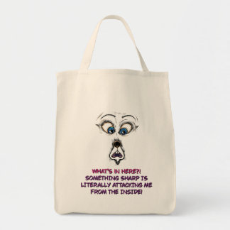 Grappige boodschappentas illustratie tote bag