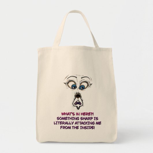 Grappige boodschappentas illustratie tote bag (Voorkant)