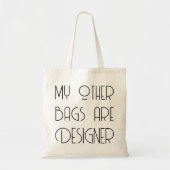 Grappige Boodschappentas met Designer Label Tote Bag (Voorkant)