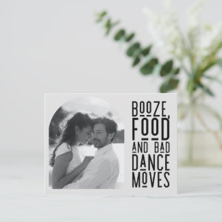 Grappige Boog Foto Bruiloft Save the Date Aankondigingskaart