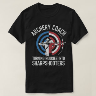 Grappige boogschieten coach rookies in scherpschut t-shirt