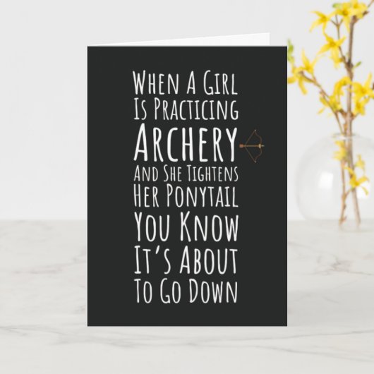 Grappige Boogschietkaart Voor Vrouwen Tiener Meisj Kaart (Gele Bloem)