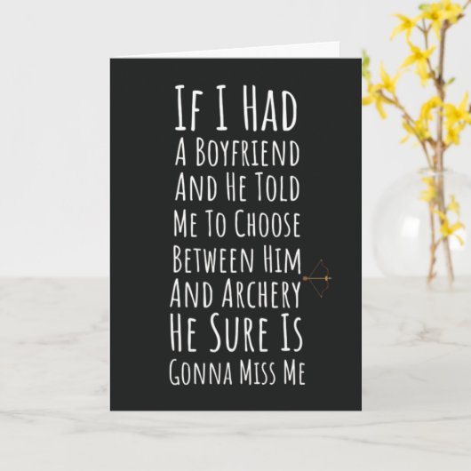 Grappige Boogschietkaarten Meisje Vrouw Boogschutt Kaart (Gele Bloem)