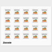 Grappige boogschietvader vierkante sticker (Vel)