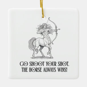 Grappige Boogschutter Standaard Zodiac Verjaardag Keramisch Ornament