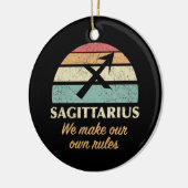 Grappige Boogschutter Zodiac regels Keramisch Ornament (Links)