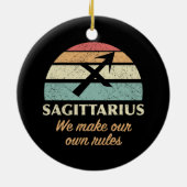 Grappige Boogschutter Zodiac regels Keramisch Ornament (Achterkant)