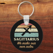 Grappige Boogschutter Zodiac regels Sleutelhanger (Achterkant)