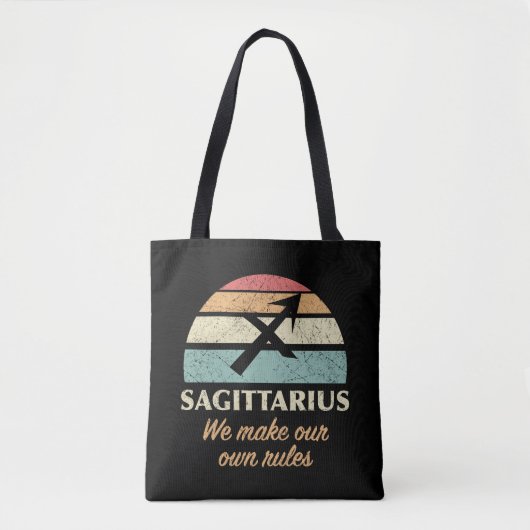 Grappige Boogschutter Zodiac regels Tote Bag (Voorkant)