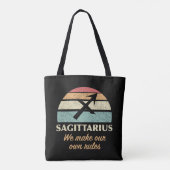 Grappige Boogschutter Zodiac regels Tote Bag (Achterkant)
