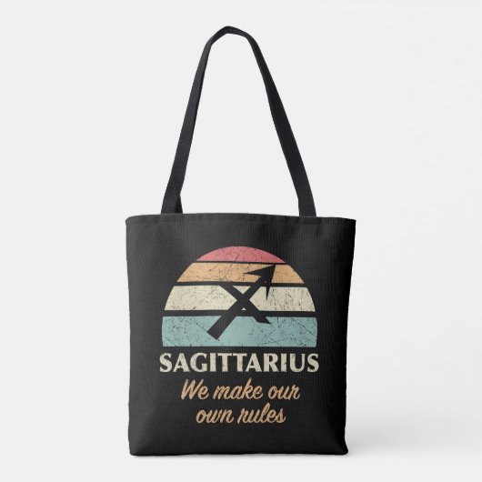 Grappige Boogschutter Zodiac regels Tote Bag (Achterkant)