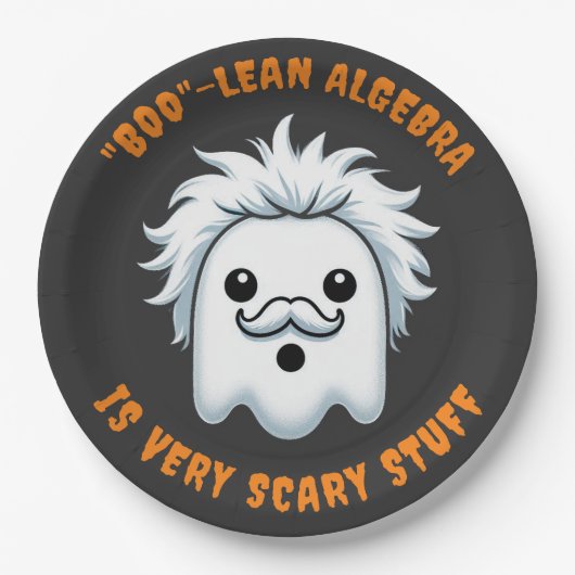 Grappige Booleaanse algebra is heel eng Papieren Bordje (Voorkant)