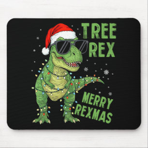 Grappige Boom Rex Kerst Dinosaurus Kerstmannenhoof Muismat