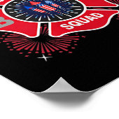 Grappige boom squad 250 jaar 4 juli knal afdeling poster (Hoek)