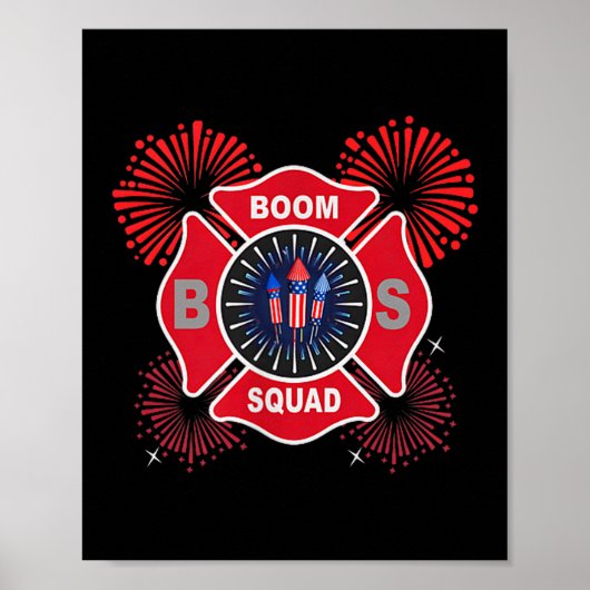 Grappige boom squad 250 jaar 4 juli knal afdeling poster (Voorkant)