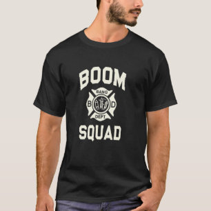 Grappige BOOM SQUAD Safety Director 4 juli vuurwer T-shirt