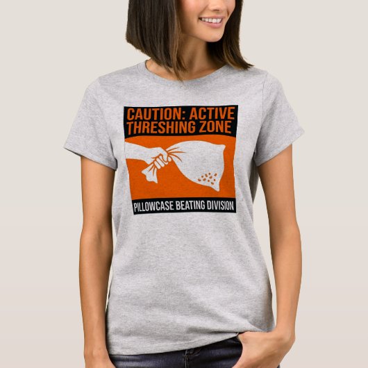 Grappige boon dorsende kussensloop slaande tuin  t-shirt (Voorkant)