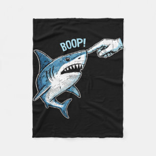 Grappige boop haai meme humor neus aanraking fleece deken