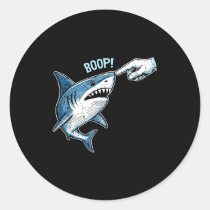 Grappige boop haai meme humor neus aanraking ronde sticker