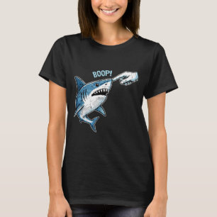 Grappige boop haai meme humor neus aanraking t-shirt