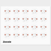 grappige boosaardige geroosterde marshmallow ronde sticker (Vel)