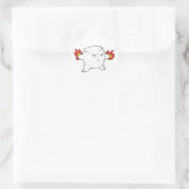 grappige boosaardige geroosterde marshmallow ronde sticker (Tas)