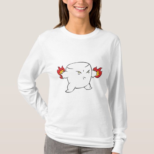 grappige boosaardige geroosterde marshmallow t-shirt (Voorkant)