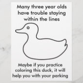 grappige boosaardige vlieger denkt aan domme parke flyer (Voorkant)