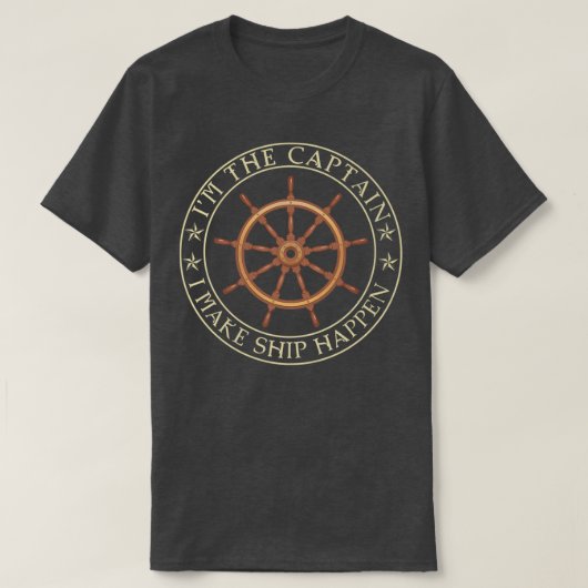 Grappige boot Im De Kapitein Ik Maak Schepen Gebeu T-shirt (Design voorkant)