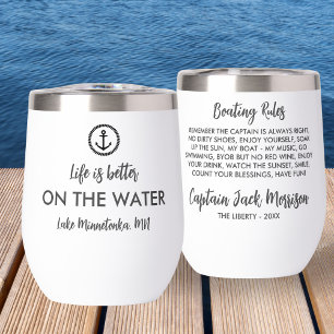 Grappige Boot Kapitein Regels Gift Gepersonaliseer