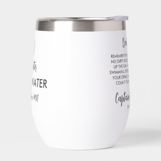 Grappige Boot Kapitein Regels Gift Gepersonaliseer (Links)