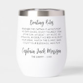 Grappige Boot Kapitein Regels Gift Gepersonaliseer (Achterkant)