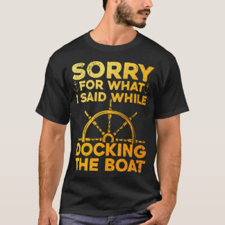 Grappige boot voor mannen vrouwen dokken van de bo t-shirt