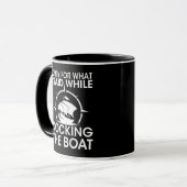 Grappige boot Wat ik zei tijdens het aanmeren van Mok (Voorkant links)