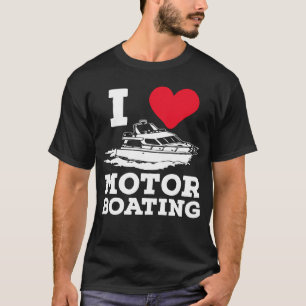 Grappige Bootkapitein Boaters Ik hou van motorvare T-shirt