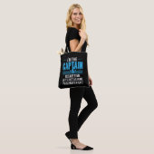 Grappige bootkapitein gaat ervan uit dat ik altijd tote bag (Op model)