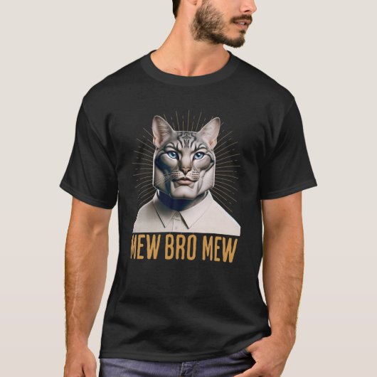 Grappige Bootleg Mewing Cat Looksmaxxing Meme Mew T-shirt (Voorkant)