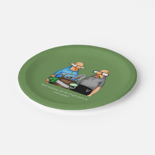 Grappige Borden over golfthema's Papieren Bordje (Gekanteld)