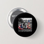 Grappige Border Collie Amerikaanse Vlag 250 Jaar Ronde Button 5,7 Cm (Voorkant /achterkant)