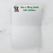 Grappige Border Collie Kerst Vakantie Kaart (Binnen)